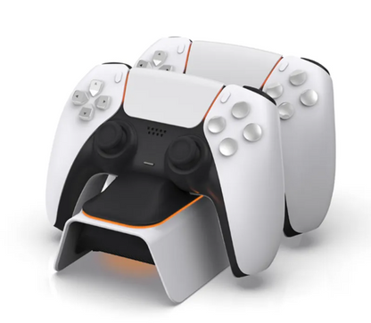 PS5 Dual Controller Charger Station – Fast Wireless Charging Dock for 2 DualSense Gamepads